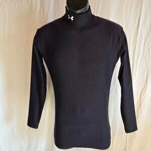 Mens Under Armour Black Long Sleeve Compression Mock Top Shirt Medium